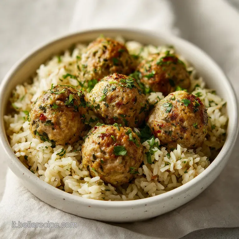 Polpette di Agnello Morbide e Riso Pilaf