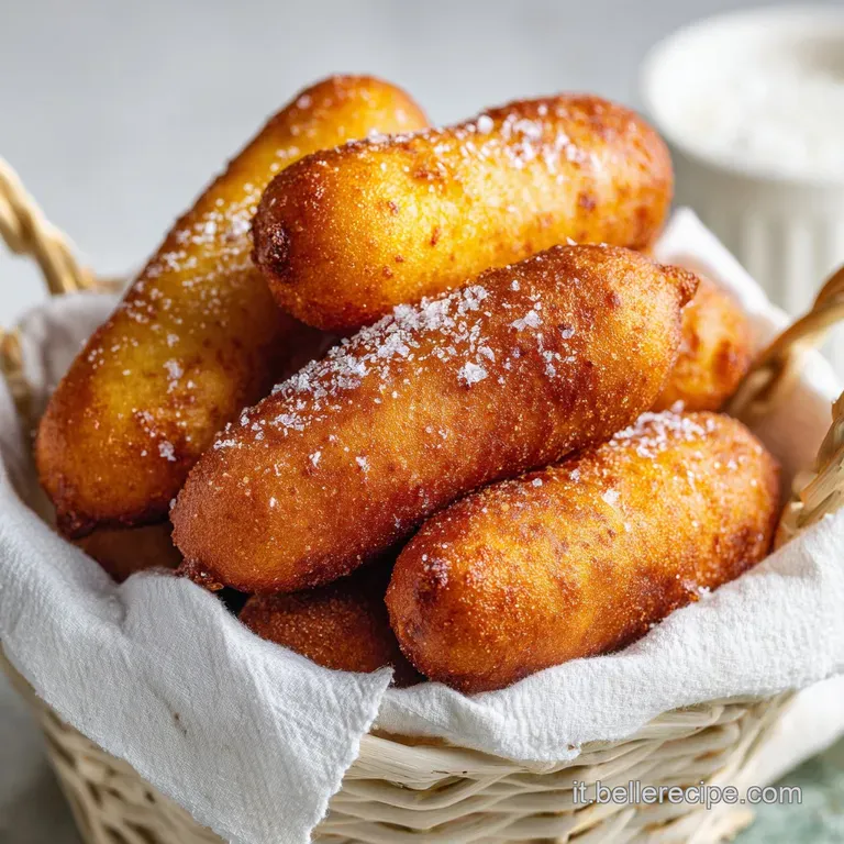A corn dog standing upright, its golden-brown batter glistening, accompanied by vibrant yellow mustard in a petite ramekin.