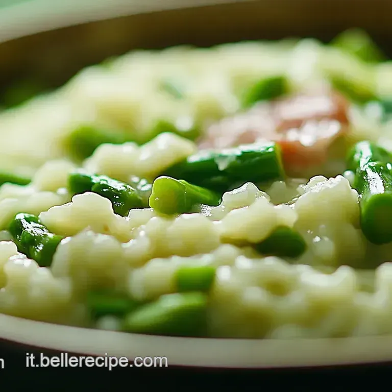 Risotto Cremoso con Asparagi e Guanciale Croccante