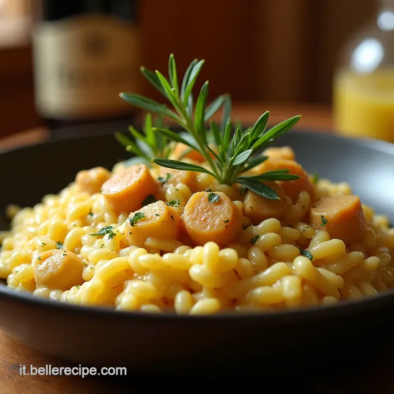 Risotto Cremoso Ai Fichi Freschi Profumo Di Rosmarino E Scaglie Croccanti Di Noci presentation