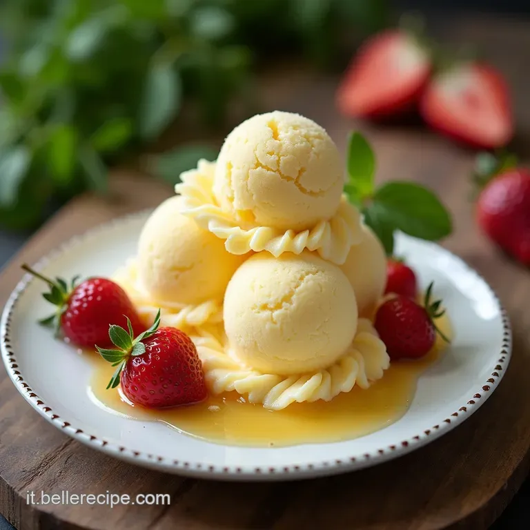 Sorbetto Freschezza Estiva Il Vellutato Giardino nel Ghiaccio