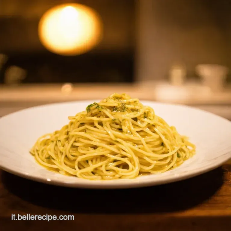 Spaghetti Aglio E Olio Con Un Tocco Di Limone presentation