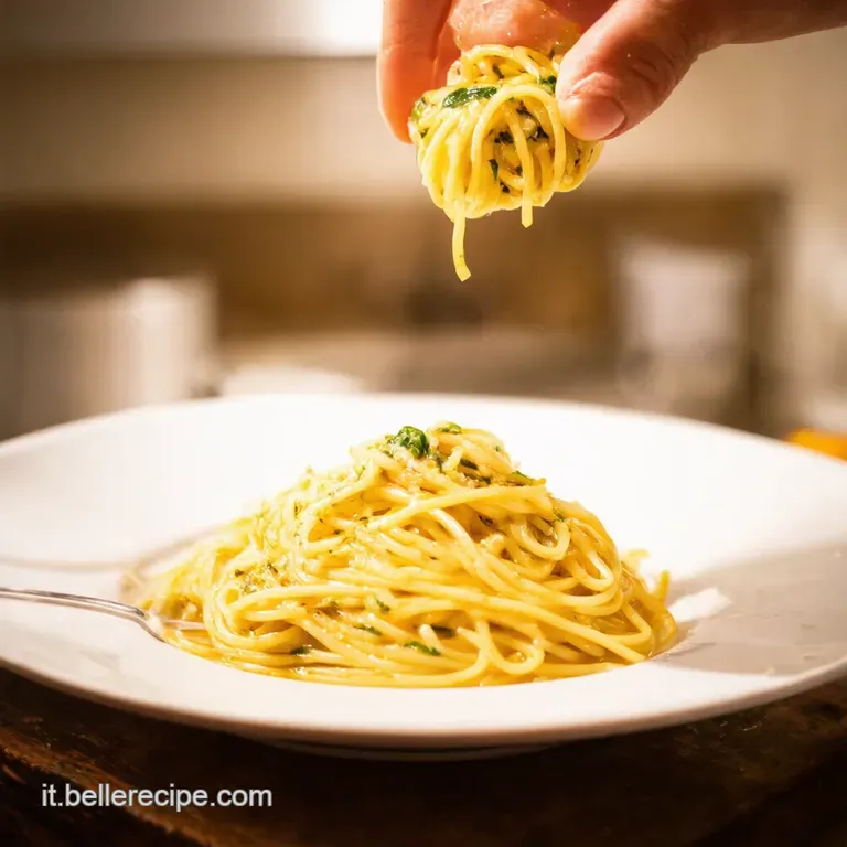 Spaghetti Aglio Olio E Peperoncino Con Un Tocco presentation