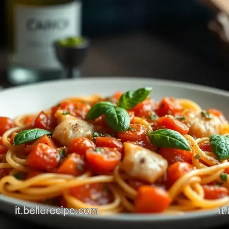 Spigola in Salsa di Datterini Arrostiti e Basilico Fresco