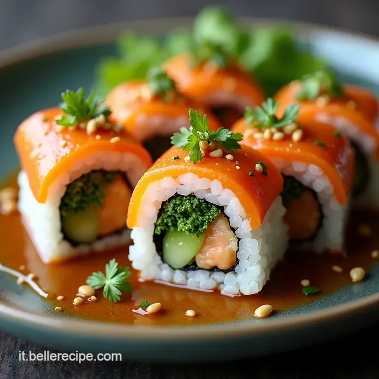 Maki Vegani Arcobaleno Sushi di Verdure Fresche con Salsa Agrodolce al Sesamo