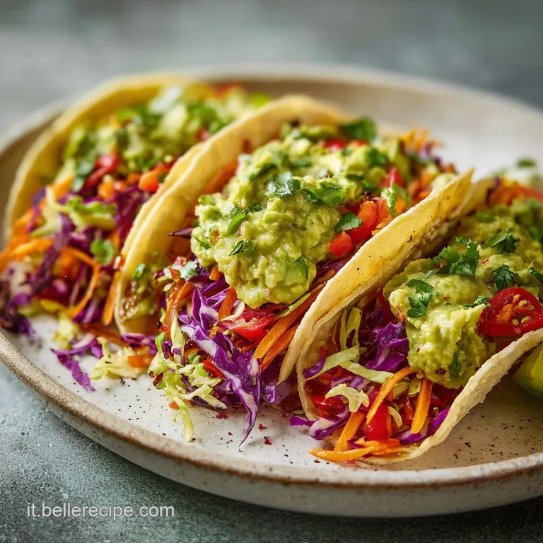 Tacos con Guacamole e Verdure