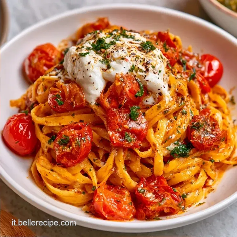 Tagliatelle Pomodorini Burrata in 25 Minuti