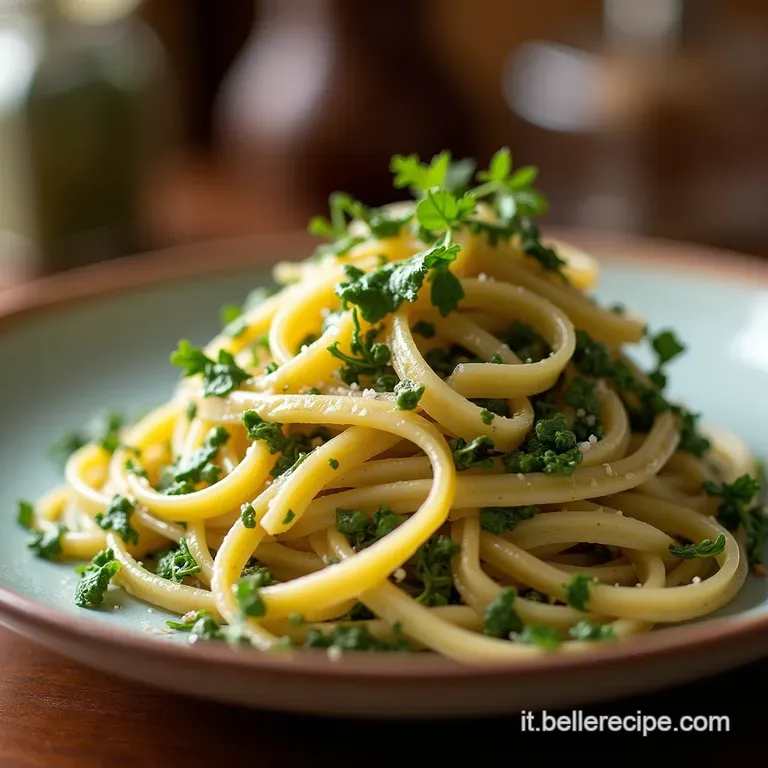 Tagliolini Freschi Al Burro Aromatizzato Alle Erbe Fini E Perla Di Caviale presentation