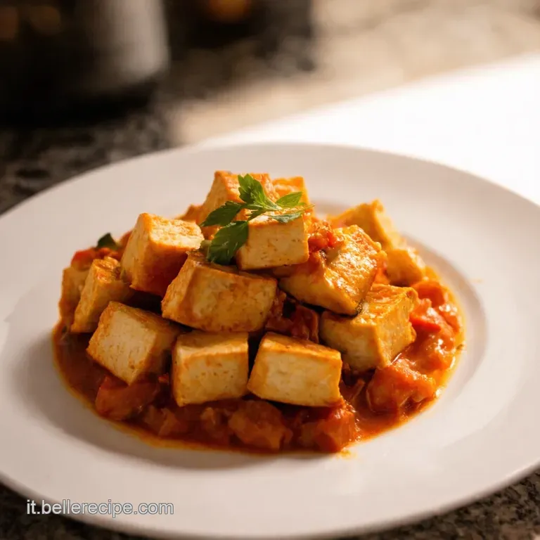 Tofu Scrocchiarello Alla Mediterranea presentation