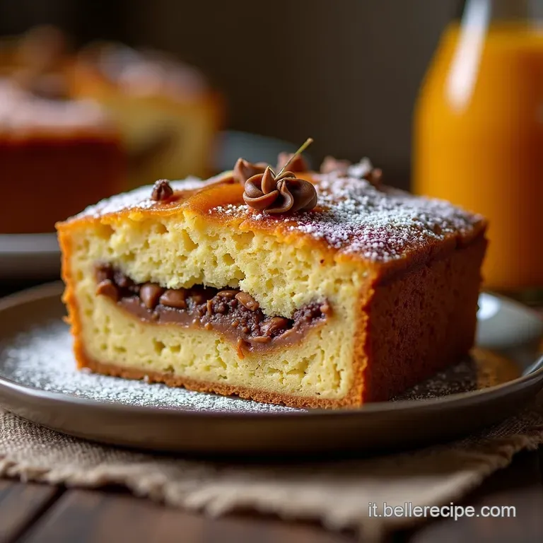 Torta Ai Cachi E Cioccolato presentation