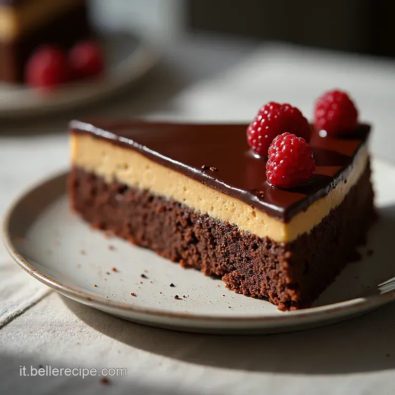 Torta al Cioccolato Fondente La Decadente con Ganache al Caff&egrave;