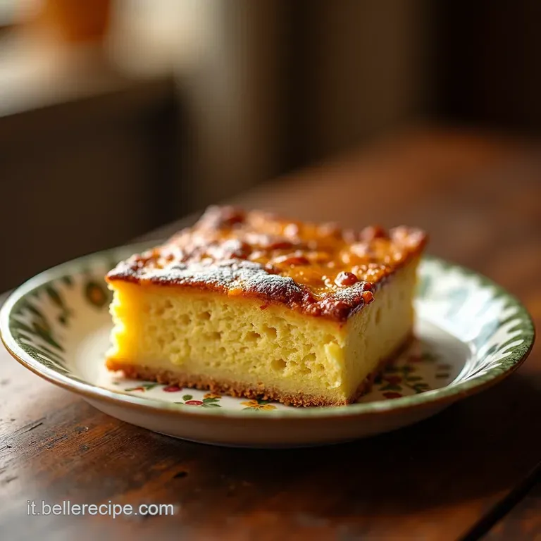 Torta Al Latte Caldo Della Nonna presentation