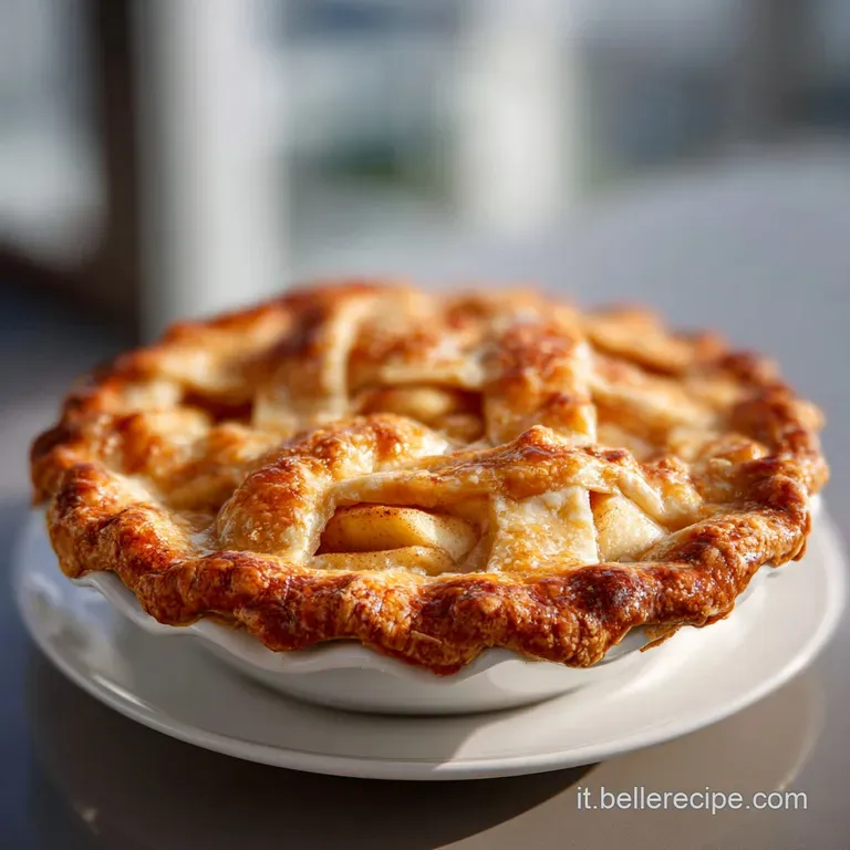 Slice of tender apple cake with a crumbly topping, served on a white plate. A delicate dusting of powdered sugar.