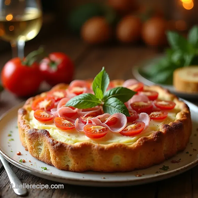 Torta Salata Di Rose Con Prosciutto E Formaggio presentation