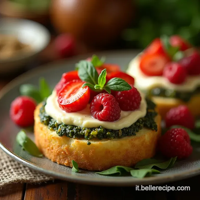 Tortine Rustiche Sole Di Primavera Con Crema Leggera Al Miele Di Acacia E Fragole Di Bosco presentation