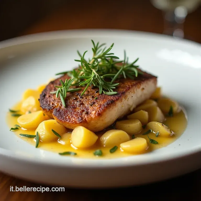 LArrosto della Domenica Vitello Laccato al Rosmarino e Limone con Patate Croccanti al Timo