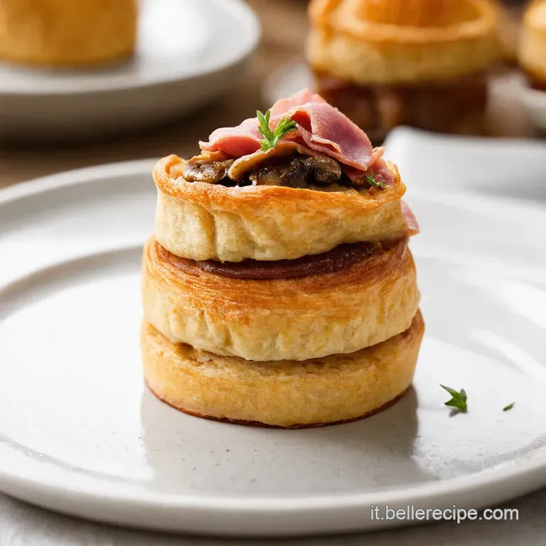 Vol au Vent ai Funghi e Prosciutto