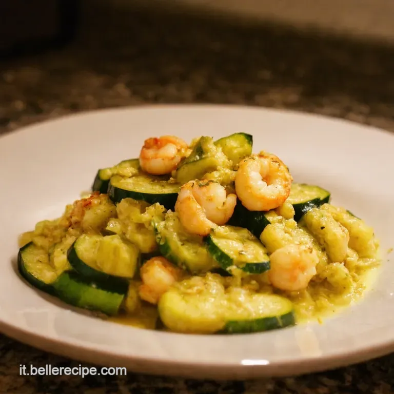 Zucchine E Gamberetti Saltati Allaglio E Limone presentation
